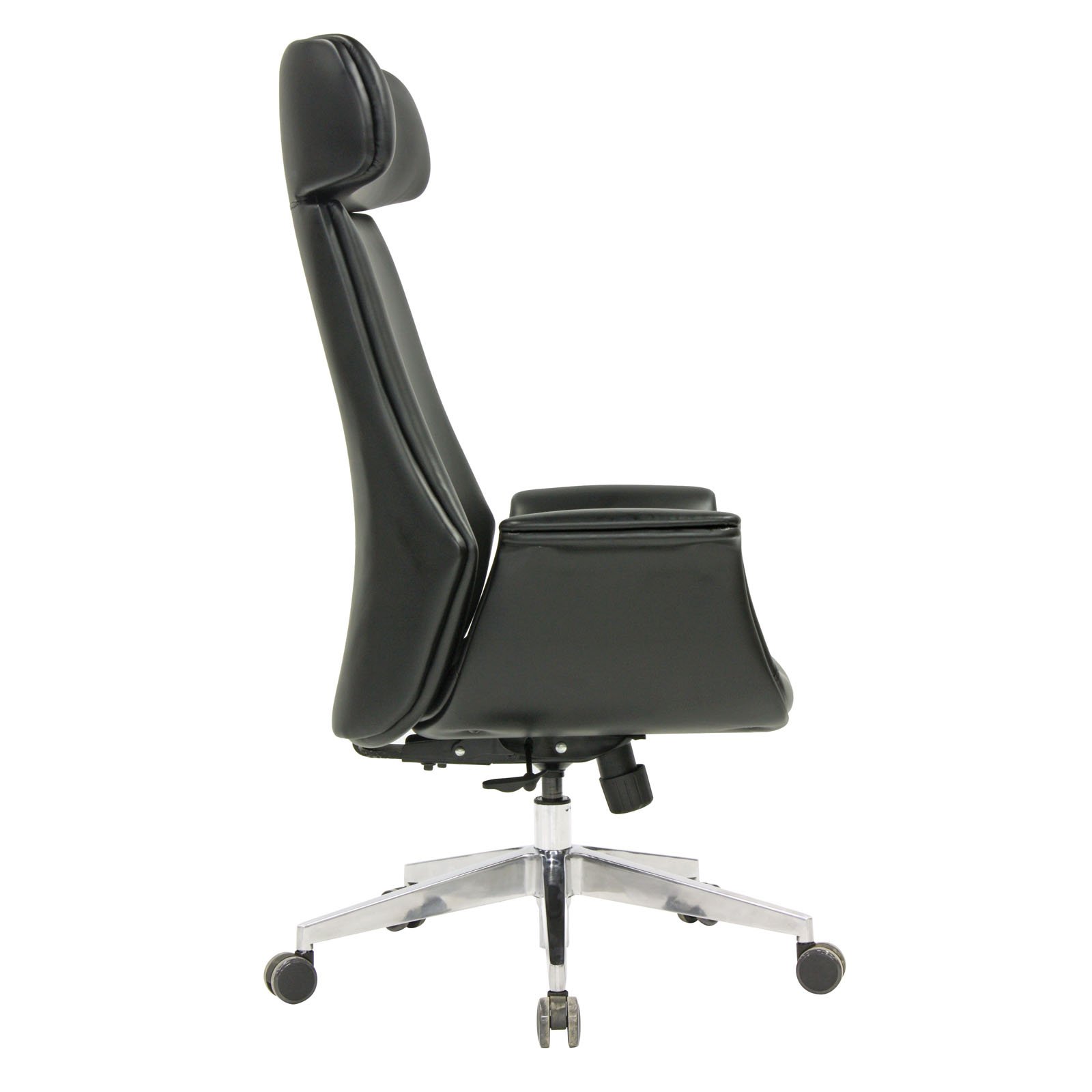 Key Alüminyum Ayaklı Siyah Döşemeli Yönetici Koltukları