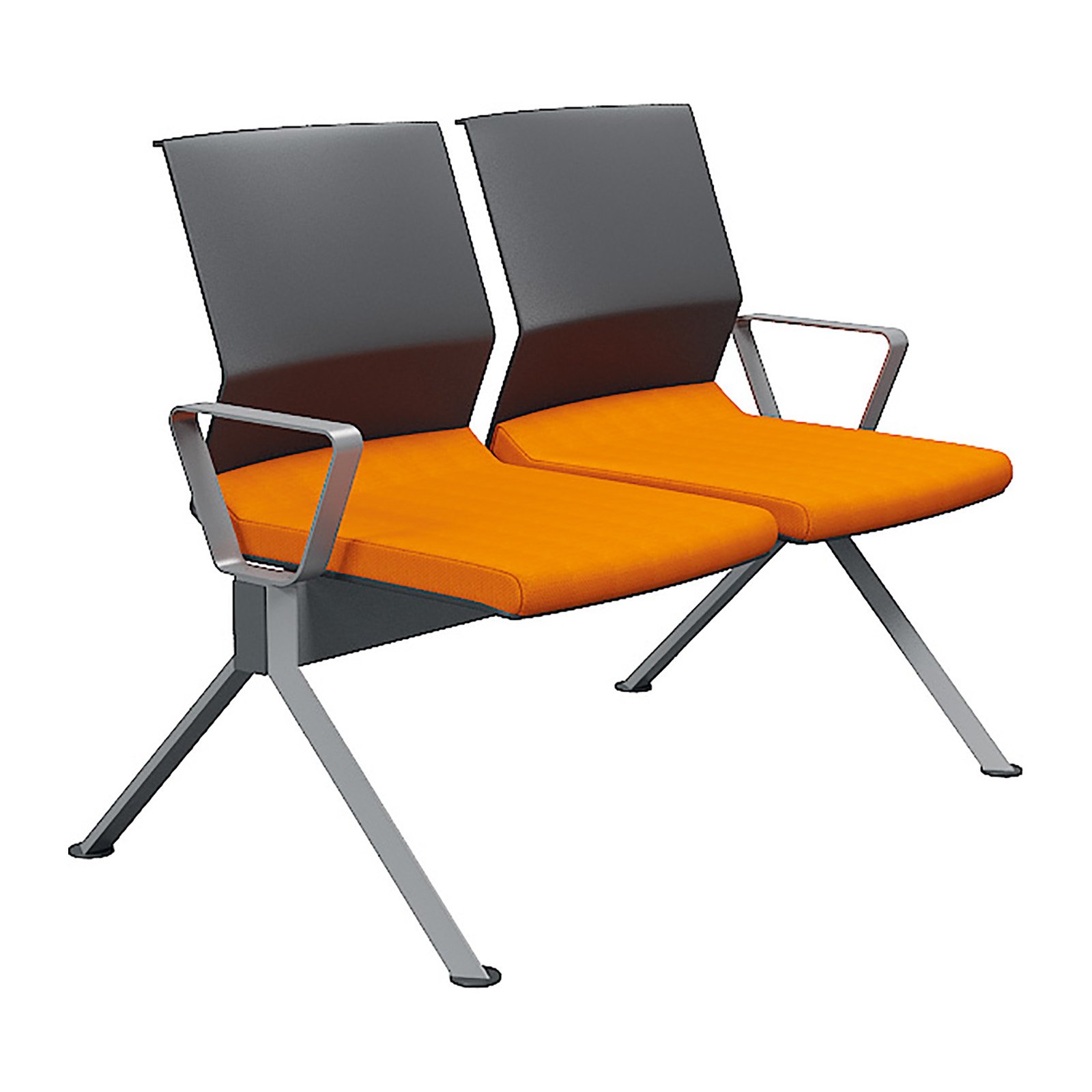 Link Plastik Gövdeli Boyalı Metal Kollu Bekleme Koltukları