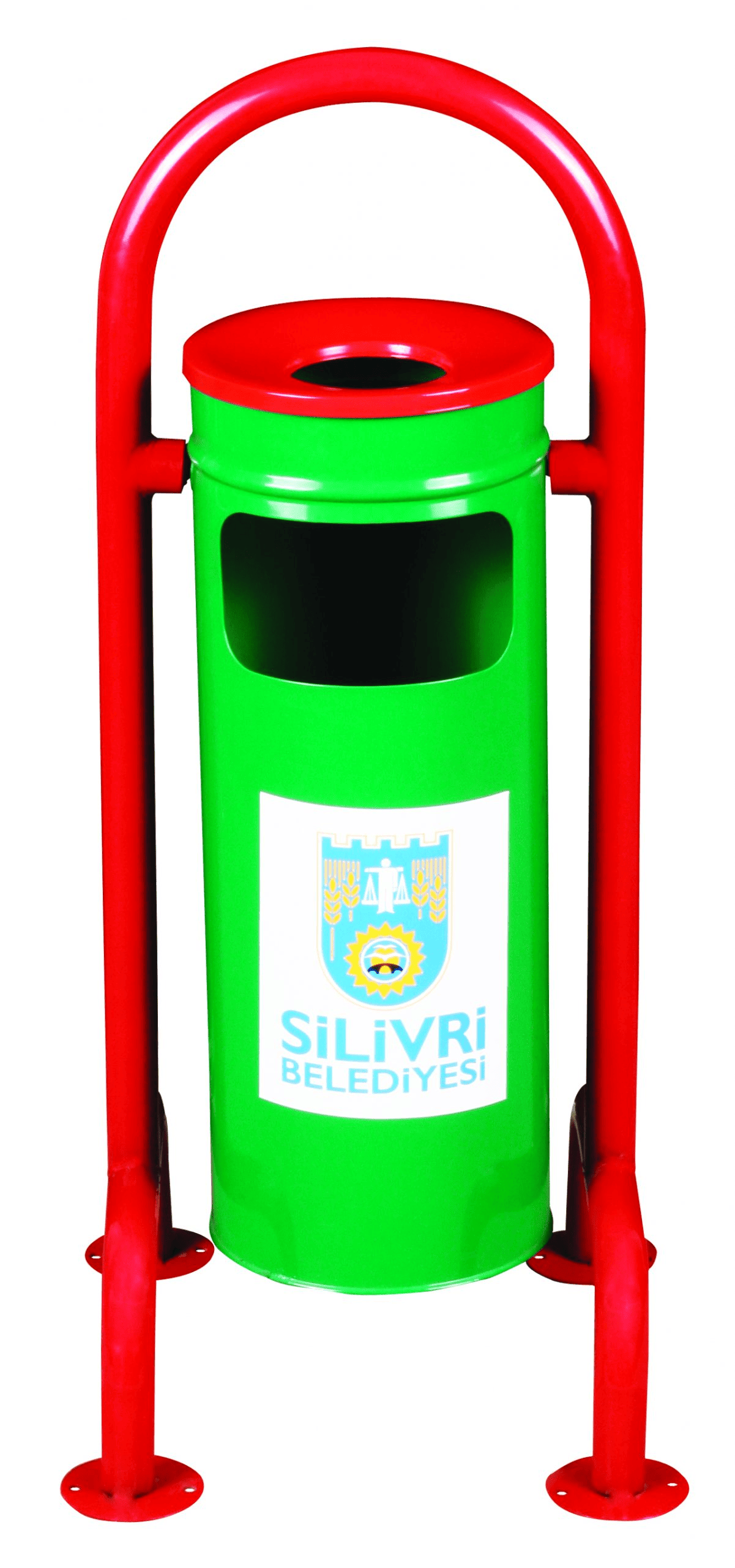 Küçük Dört Ayaklı Komple Paslanmaz Dış Mekan Çöp Kovası