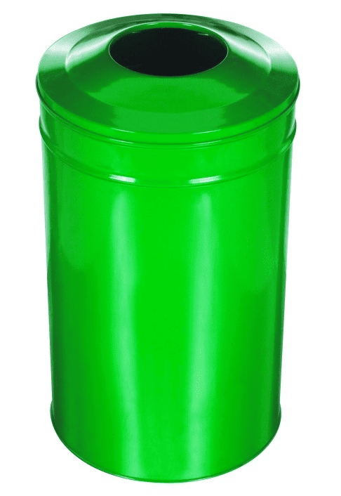 Atık Yeşil Boyalı Çöp Kovası